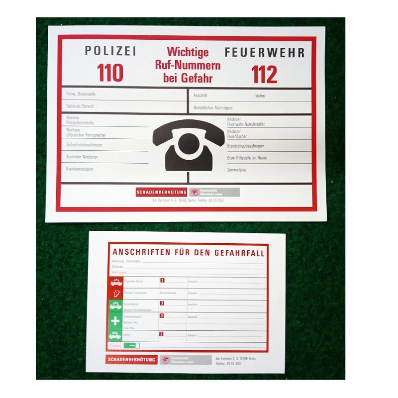 2 Notrufzettel