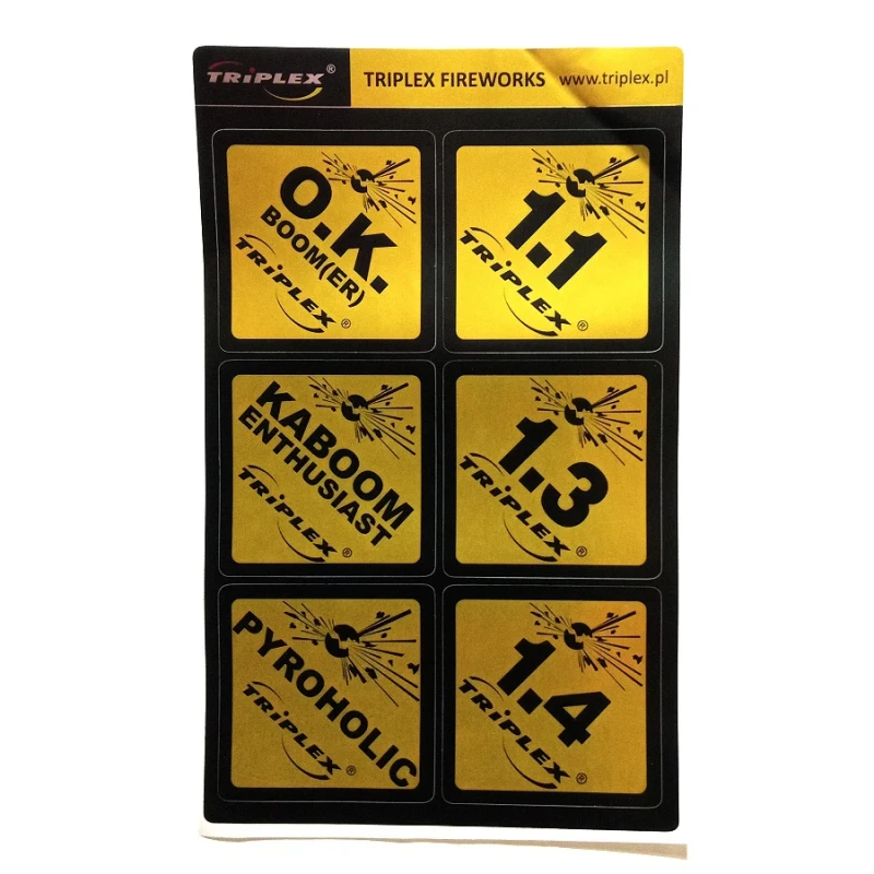 6 Triplex Aufkleber